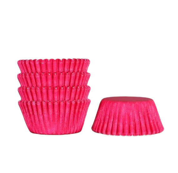 Bulk Mini Pink Cupcake Liners: Solid | www.sprinklebeesweet.com