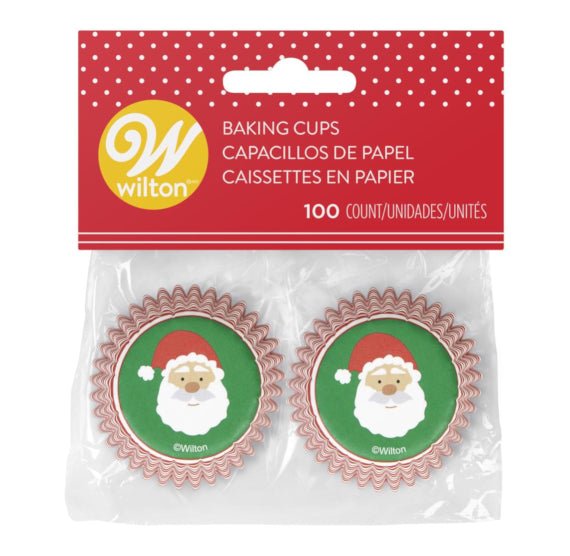 Mini Christmas Cupcake Liners: Santa | www.sprinklebeesweet.com