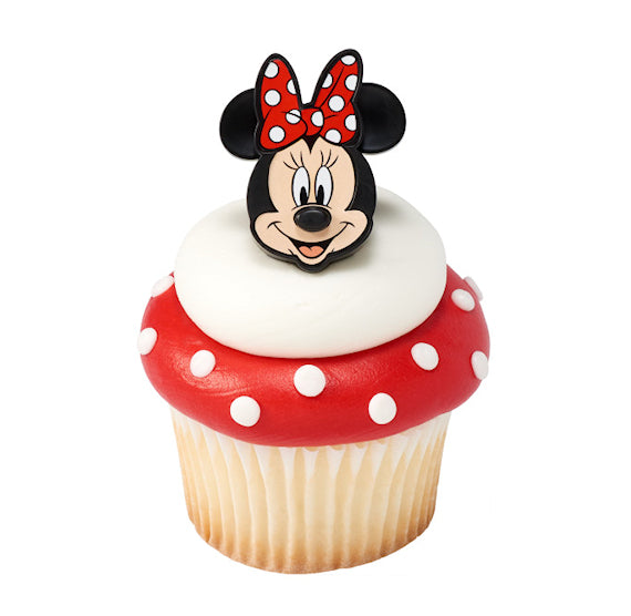 Minnie Cupcake Topper Rings | www.sprinklebeesweet.com