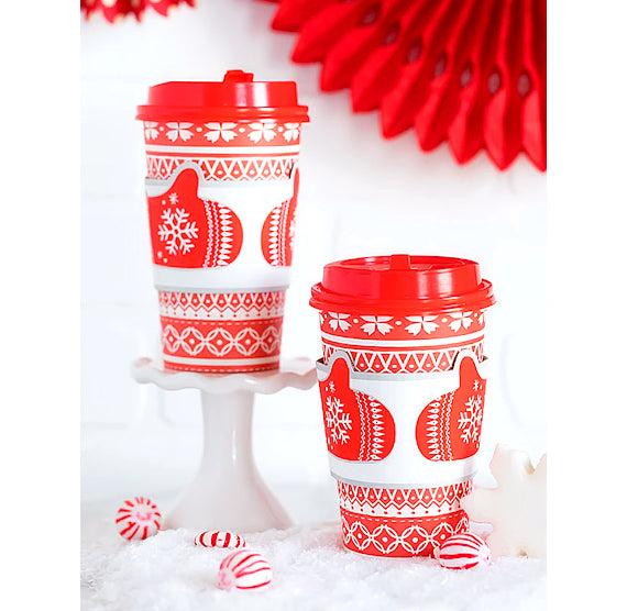 Christmas Coffee Cups: Mittens + Sweater | www.sprinklebeesweet.com