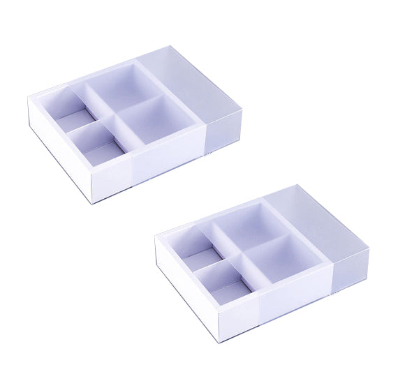 White Cake Gem Boxes: 4 Cell | www.sprinklebeesweet.com