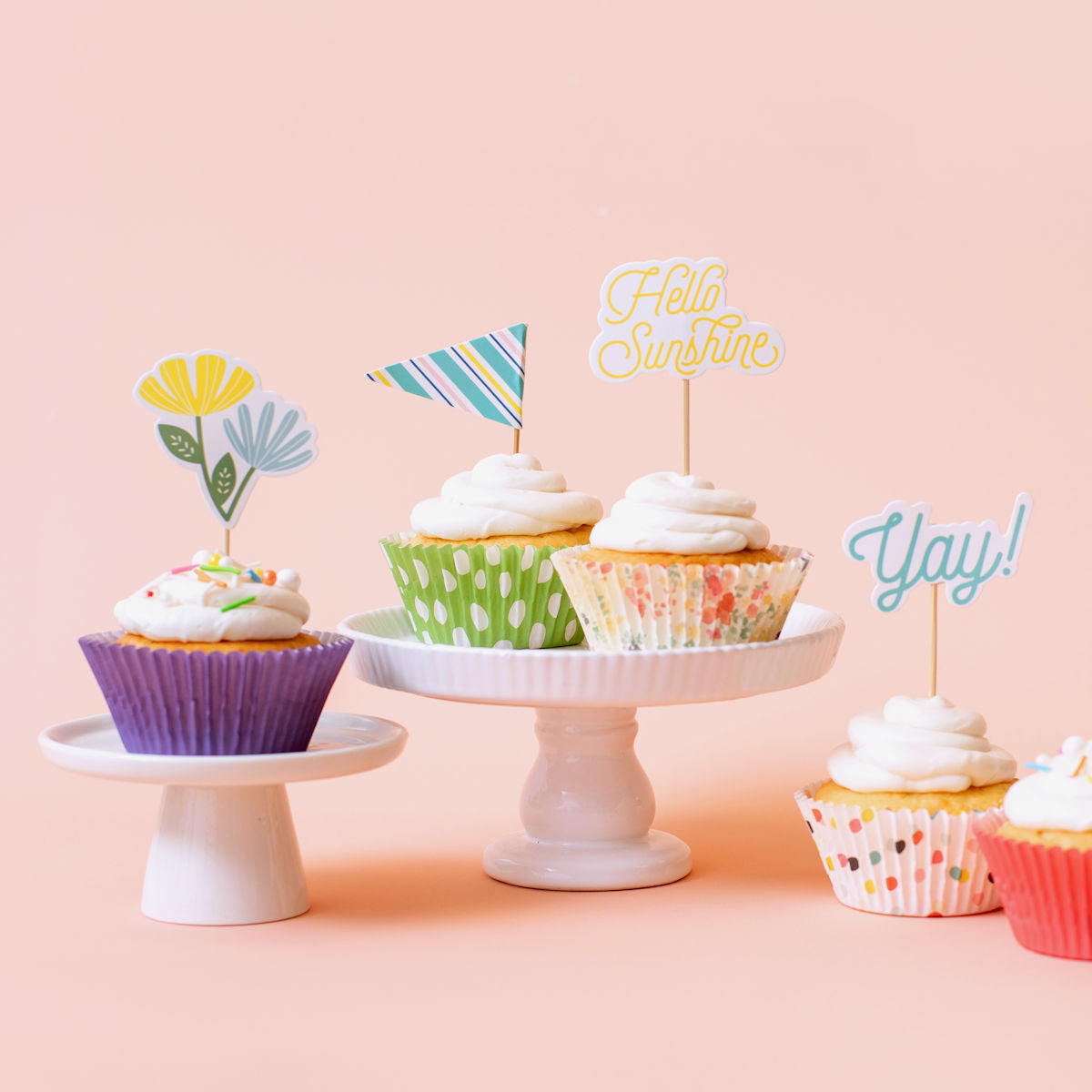 Cupcake Liners: Party Dots | www.sprinklebeesweet.com