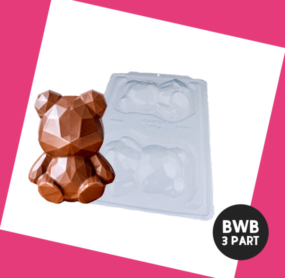 BWB 3 Part Mold: 3665 Geometric Bear | www.sprinklebeesweet.com