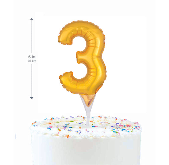 Inflatable Balloon Cake Topper: Number 3 | www.sprinklebeesweet.com