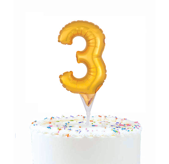 Inflatable Balloon Cake Topper: Number 3 | www.sprinklebeesweet.com