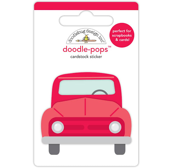 Doodle-Pops Red Truck Sticker | www.sprinklebeesweet.com