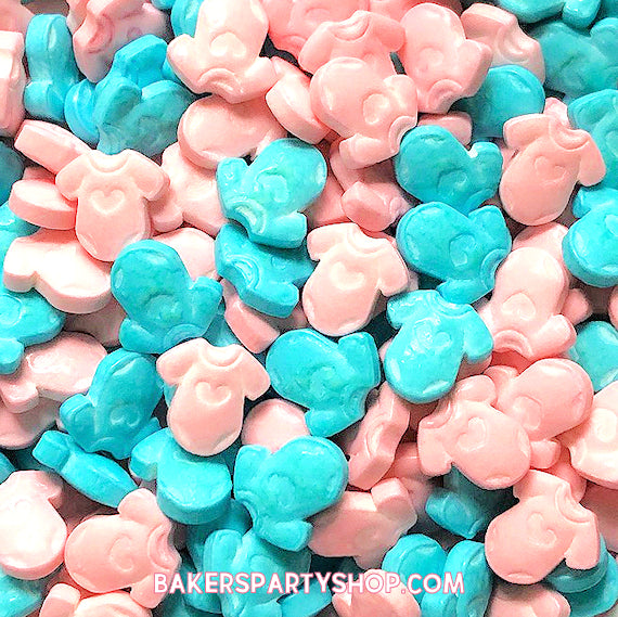 Baby Onesie Candy Sprinkles: Pink + Blue | www.sprinklebeesweet.com