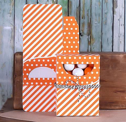 Rectangle Candy Boxes with Windows: Orange | www.sprinklebeesweet.com