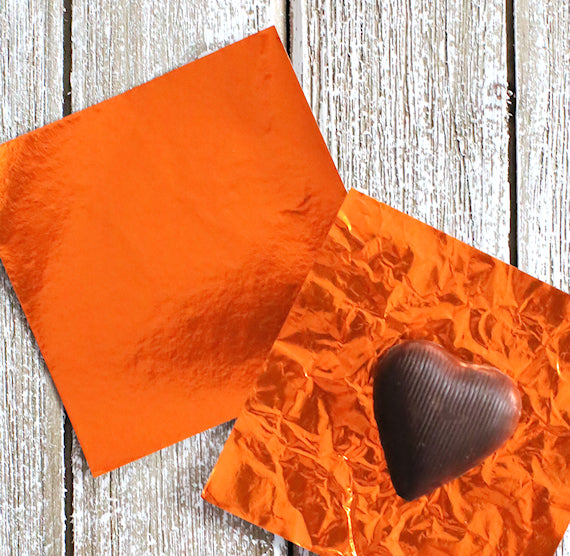 Orange Foil Candy Wrappers | www.sprinklebeesweet.com