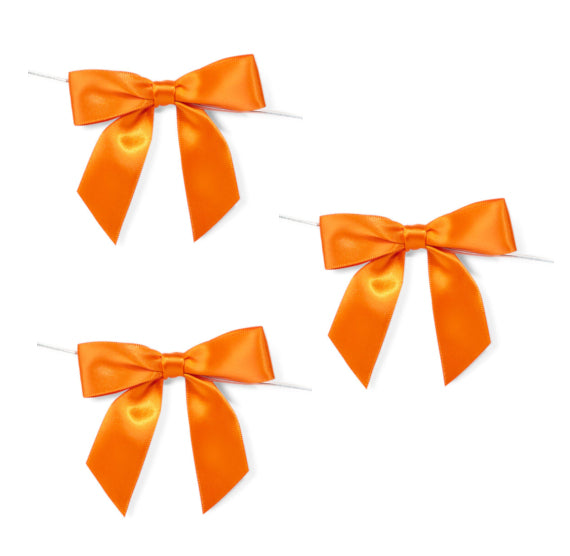 Orange Bows with Ties: 3" | www.sprinklebeesweet.com