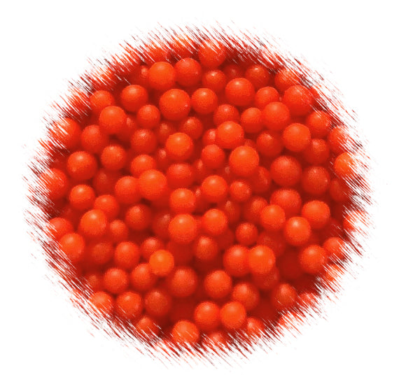 Deep Orange Sugar Pearls: 4mm | www.sprinklebeesweet.com