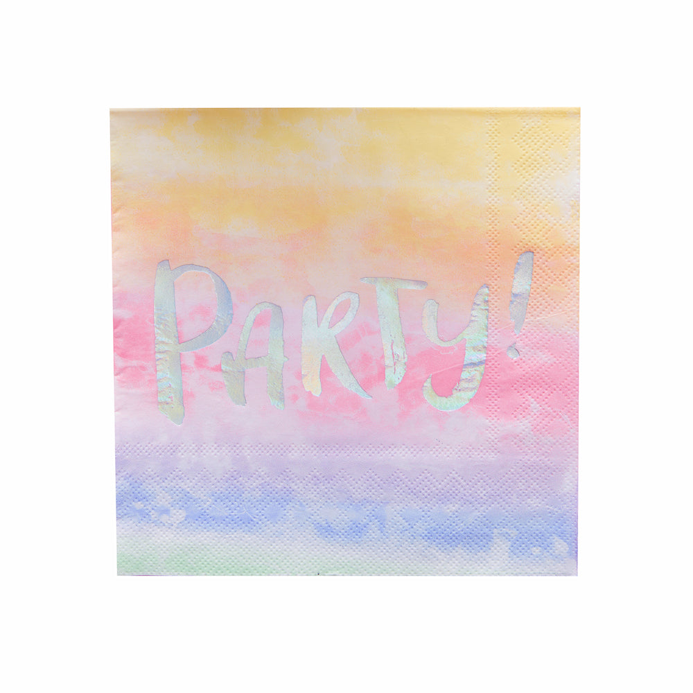 Iridescent Rainbow Napkins | www.sprinklebeesweet.com