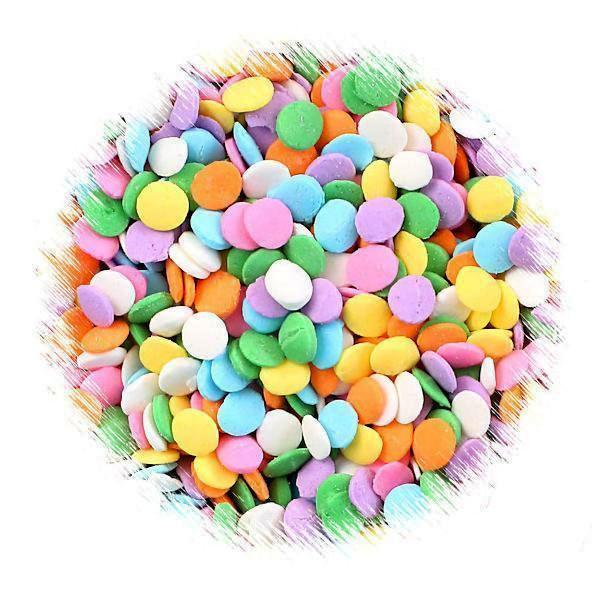 Pastel Rainbow Dot Sprinkles: 5mm | www.sprinklebeesweet.com