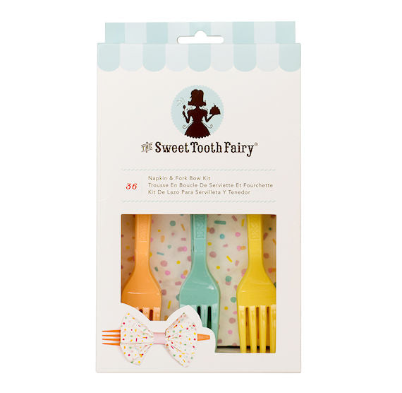 Sweet Tooth Fairy Napkin and Fork Kit: Pastel | www.sprinklebeesweet.com