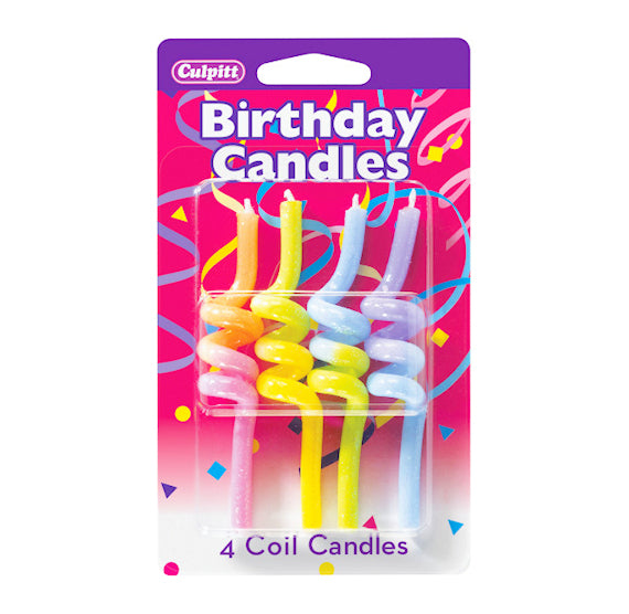Spiral Cake Candles: Pastel Rainbow | www.sprinklebeesweet.com