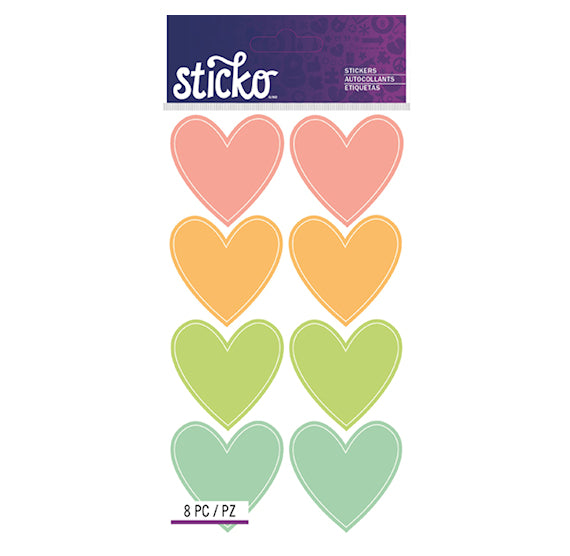 Pastel Heart Stickers | www.sprinklebeesweet.com