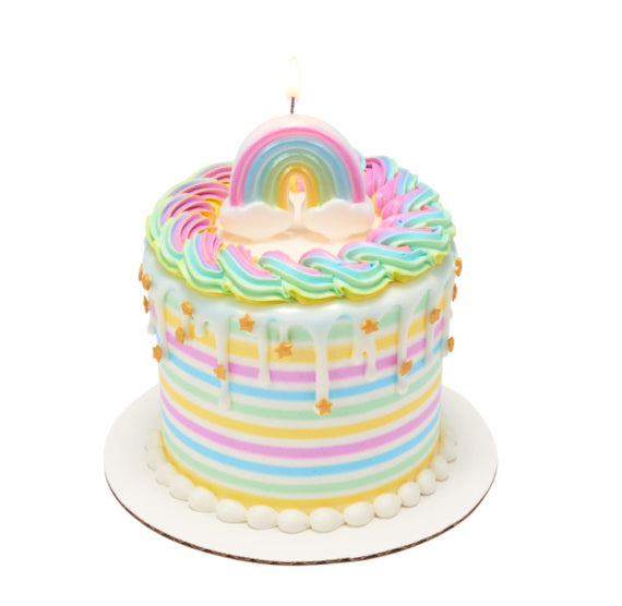 Rainbow Shaped Birthday Candle: Pastel | www.sprinklebeesweet.com