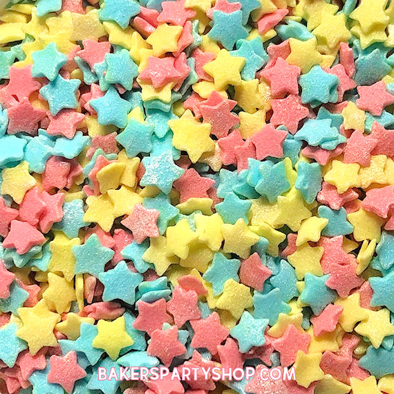 Shimmer Pastel Star Sprinkles | www.sprinklebeesweet.com