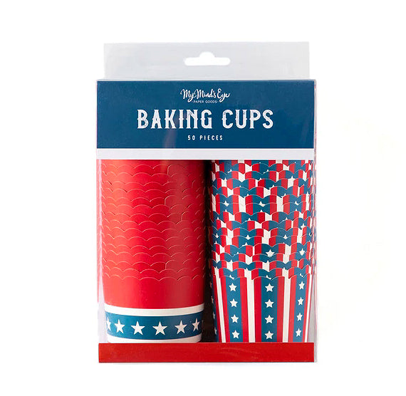 Patriotic Baking Cups: Stars + Stripes | www.sprinklebeesweet.com