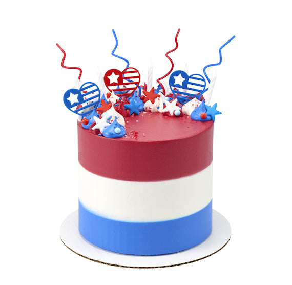 Patriotic Cupcake Picks: Heart | www.sprinklebeesweet.com