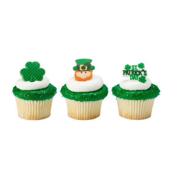 St Patrick's Day Cupcake Topper Rings | www.sprinklebeesweet.com