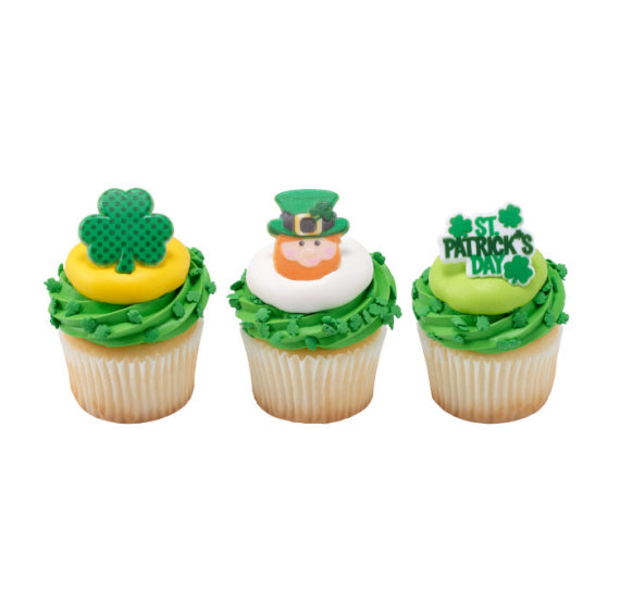 St Patrick's Day Cupcake Topper Rings | www.sprinklebeesweet.com