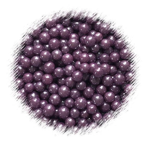 Shimmer Purple Sugar Pearls: 4mm | www.sprinklebeesweet.com