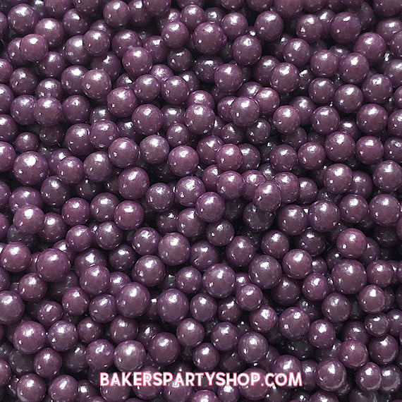 Shimmer Purple Sugar Pearls: 4mm | www.sprinklebeesweet.com