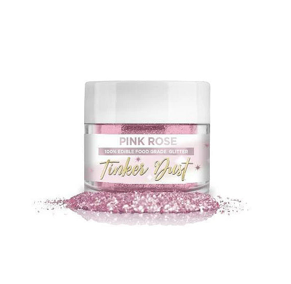 Tinker Dust Rose Pink Edible Glitter | www.sprinklebeesweet.com