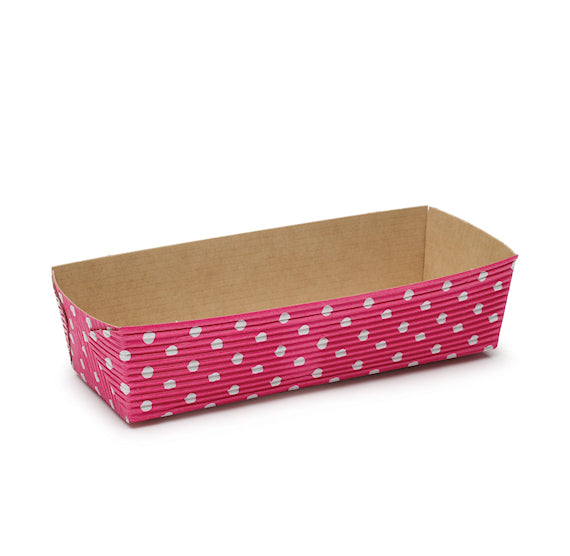 Paper Loaf Pans: Pink Polka Dot | www.sprinklebeesweet.com