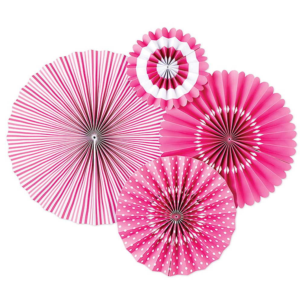 Bright Pink Party Fans | www.sprinklebeesweet.com