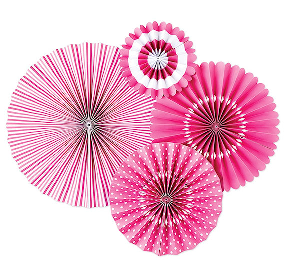 SALE Bright Pink Party Fans Set by My Mind's Eye | Pink Party Fans Kit ...