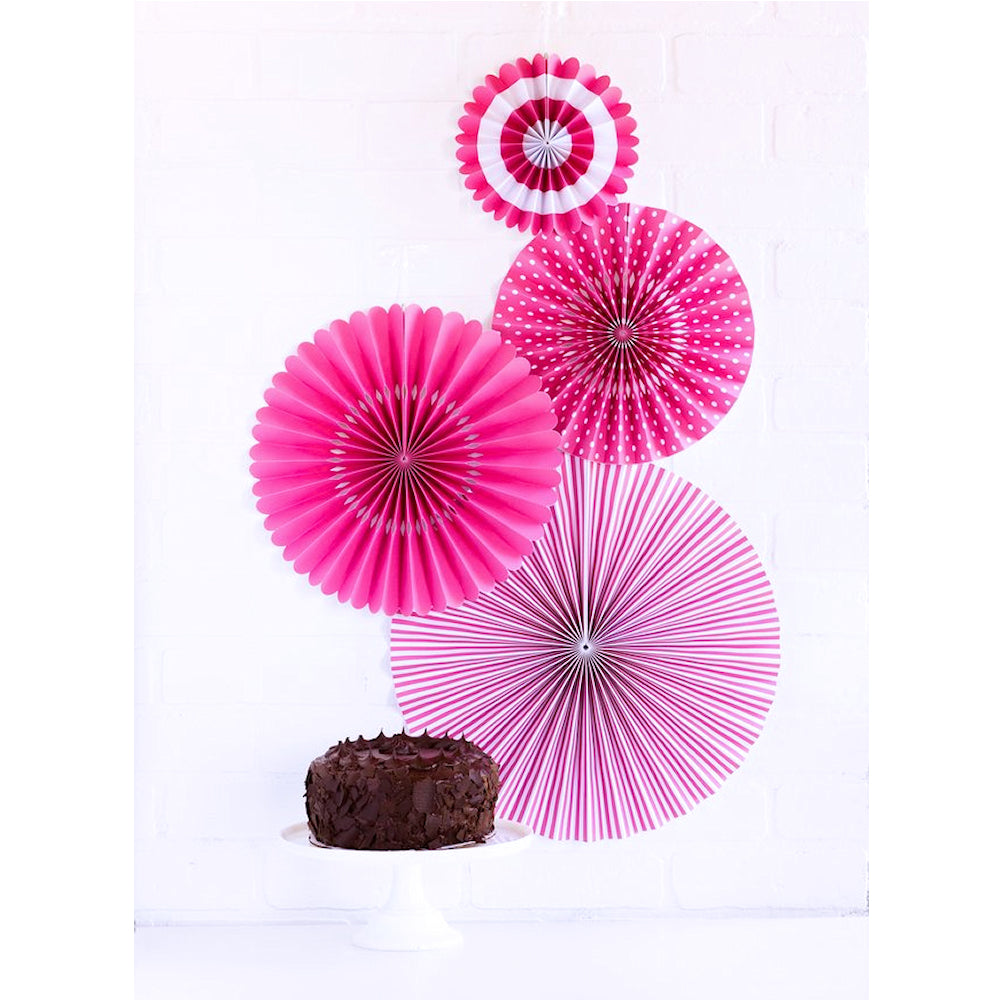 SALE Bright Pink Party Fans Set by My Mind's Eye | Pink Party Fans Kit ...