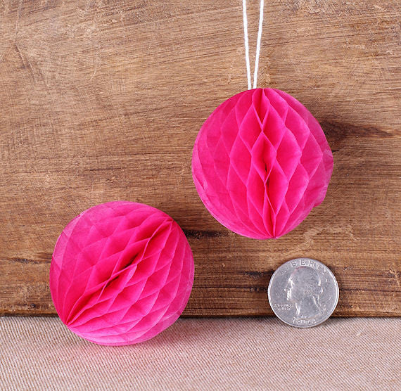 Hot Pink Honeycomb Tissue Balls: 2" | www.sprinklebeesweet.com