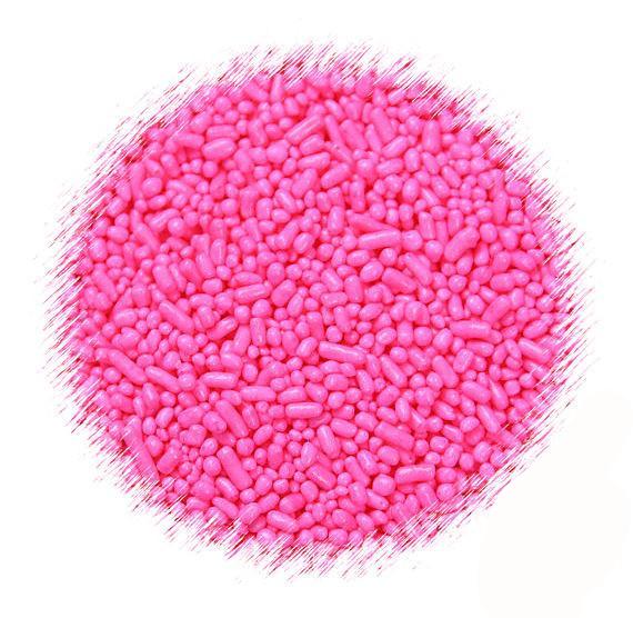 Bright Pink Jimmies Sprinkles | www.sprinklebeesweet.com