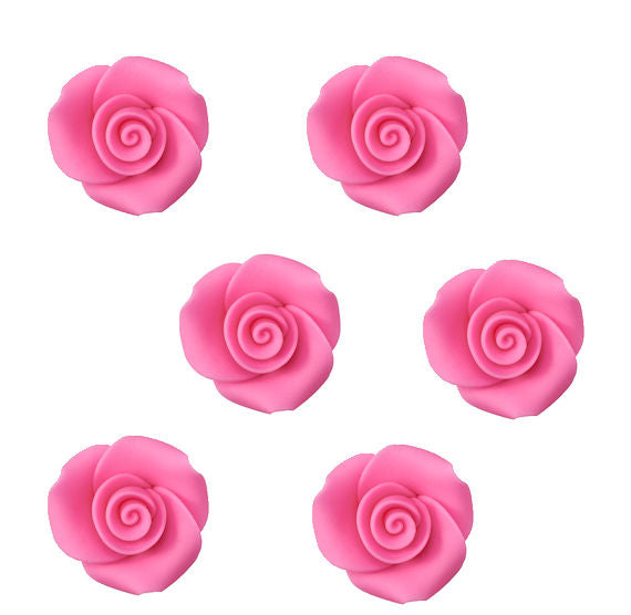 Edible Pink Fondant Roses: 1" | www.sprinklebeesweet.com