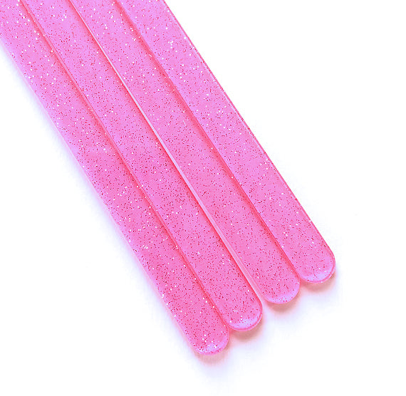 Acrylic Popsicle Sticks: Glitter Pink | www.sprinklebeesweet.com
