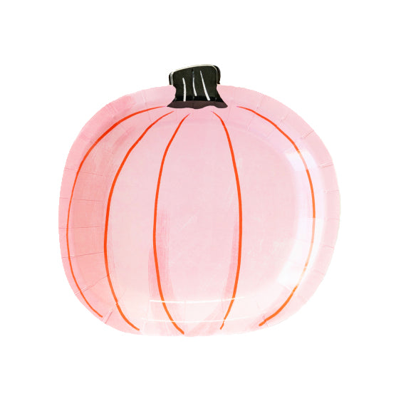 Halloween Plates: Pink Pumpkin | www.sprinklebeesweet.com