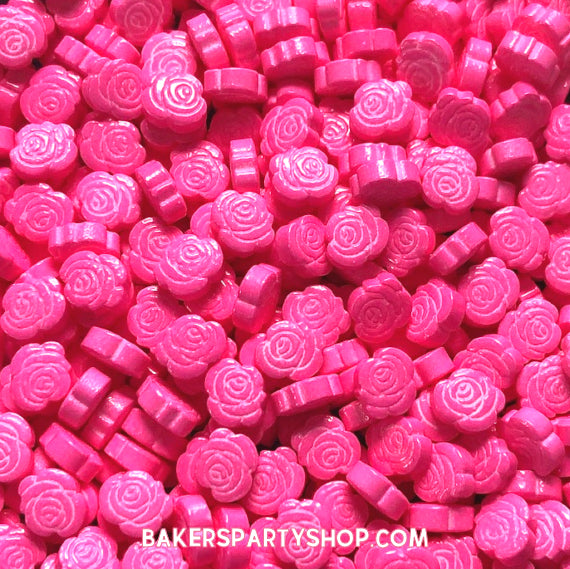 Pink Rose Candy Sprinkles | www.sprinklebeesweet.com