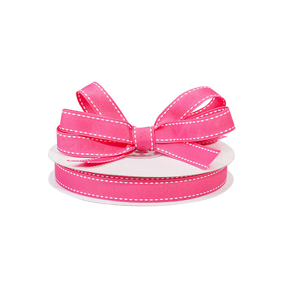 Saddle Stitch Pink Ribbon: 5/8" | www.sprinklebeesweet.com