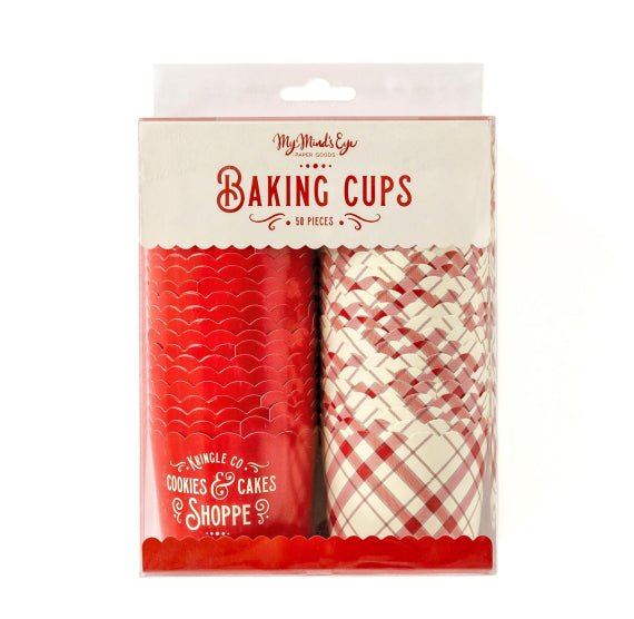 Christmas Baking Cups: Red Plaid | www.sprinklebeesweet.com