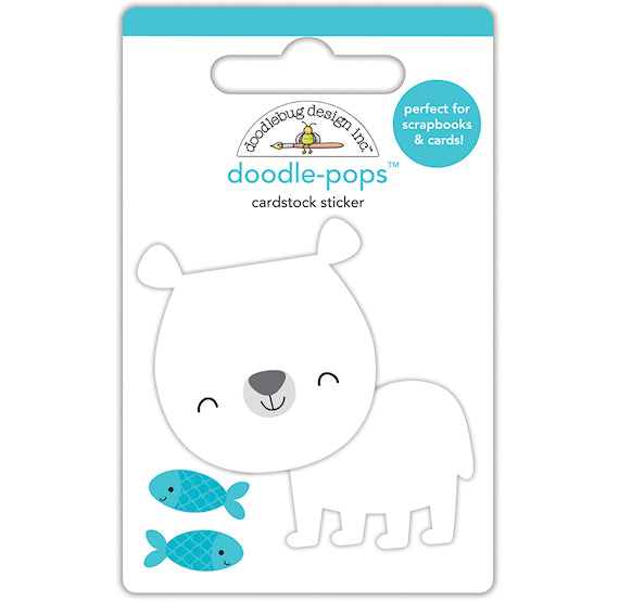 Doodle-Pops Polar Bear Sticker | www.sprinklebeesweet.com