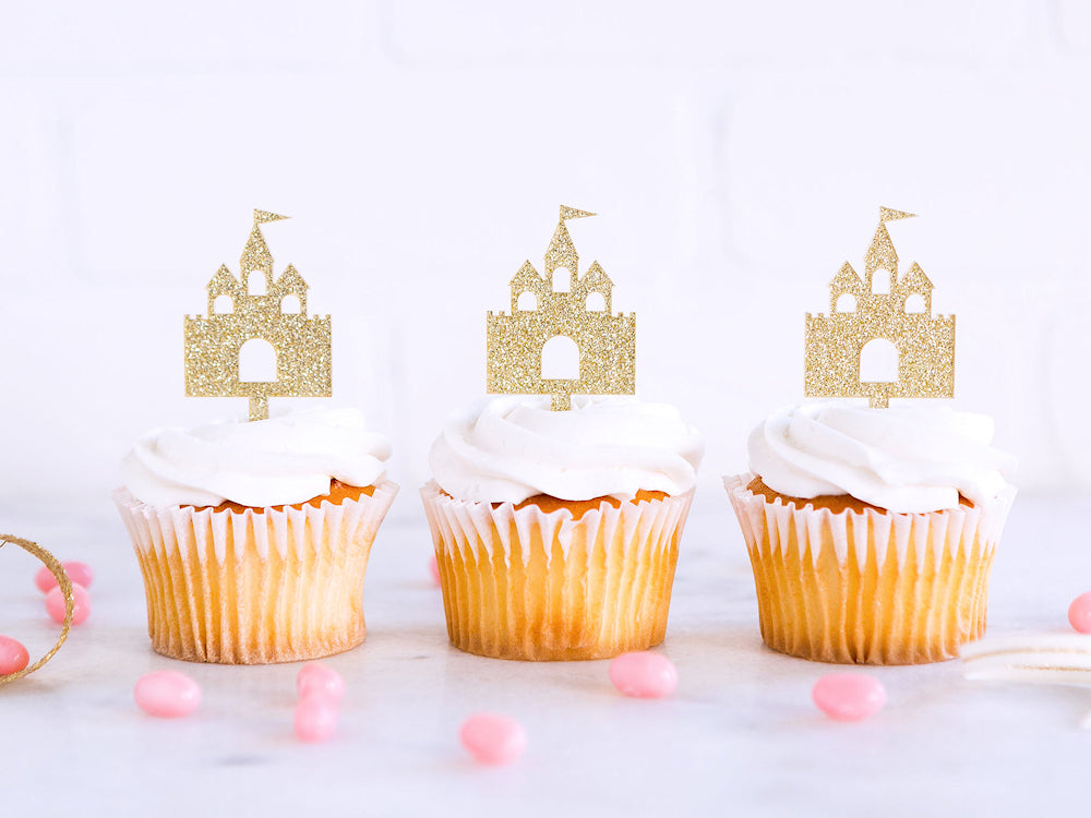 Princess Castle Cupcake Picks | www.sprinklebeesweet.com