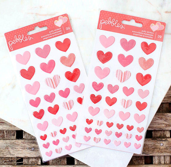 Puffy Heart Stickers | www.sprinklebeesweet.com