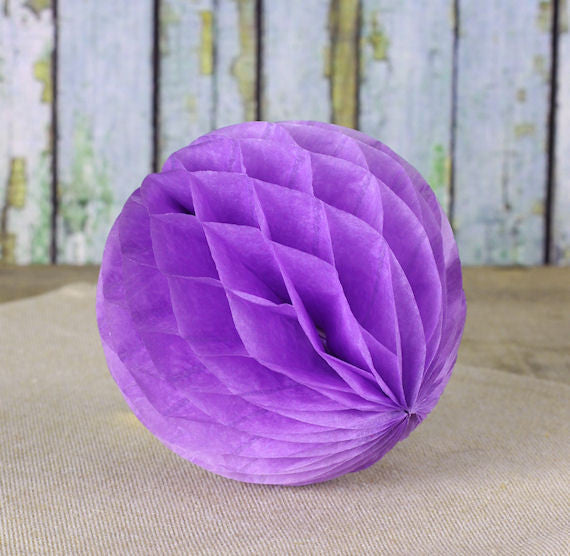 Grape Purple Honeycomb Tissue Balls: 3" | www.sprinklebeesweet.com