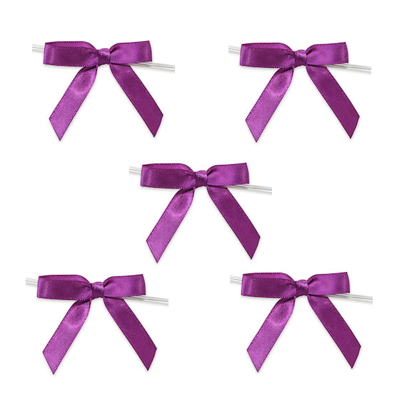 Deep Purple Bows with Ties: 2" | www.sprinklebeesweet.com