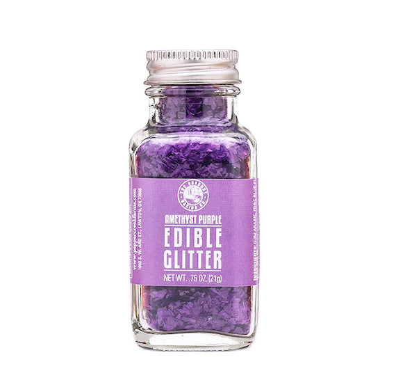 Purple Edible Glitter Flakes | www.sprinklebeesweet.com