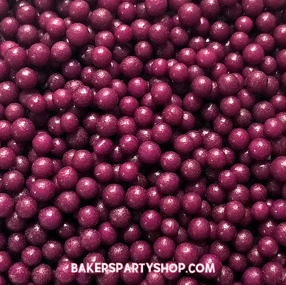 Purple Sugar Pearls: 4mm | www.sprinklebeesweet.com