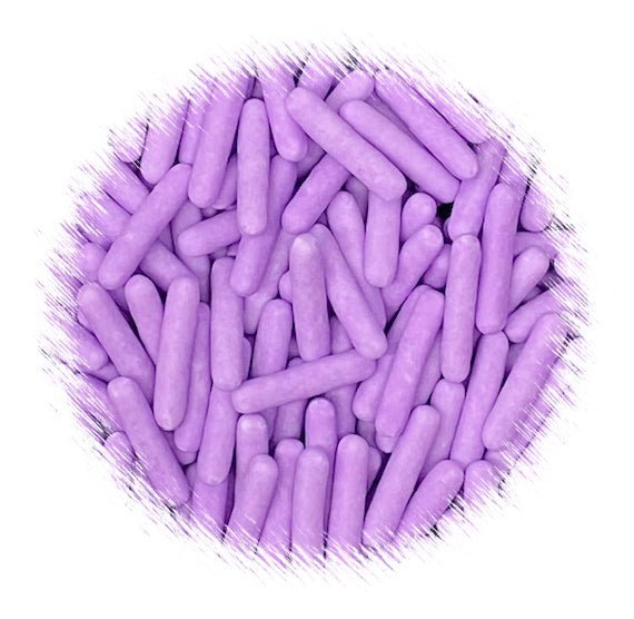 Edible Rod Sprinkles: Matte Purple | www.sprinklebeesweet.com