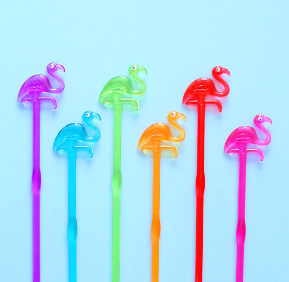 Rainbow Flamingo Stir Sticks | www.sprinklebeesweet.com